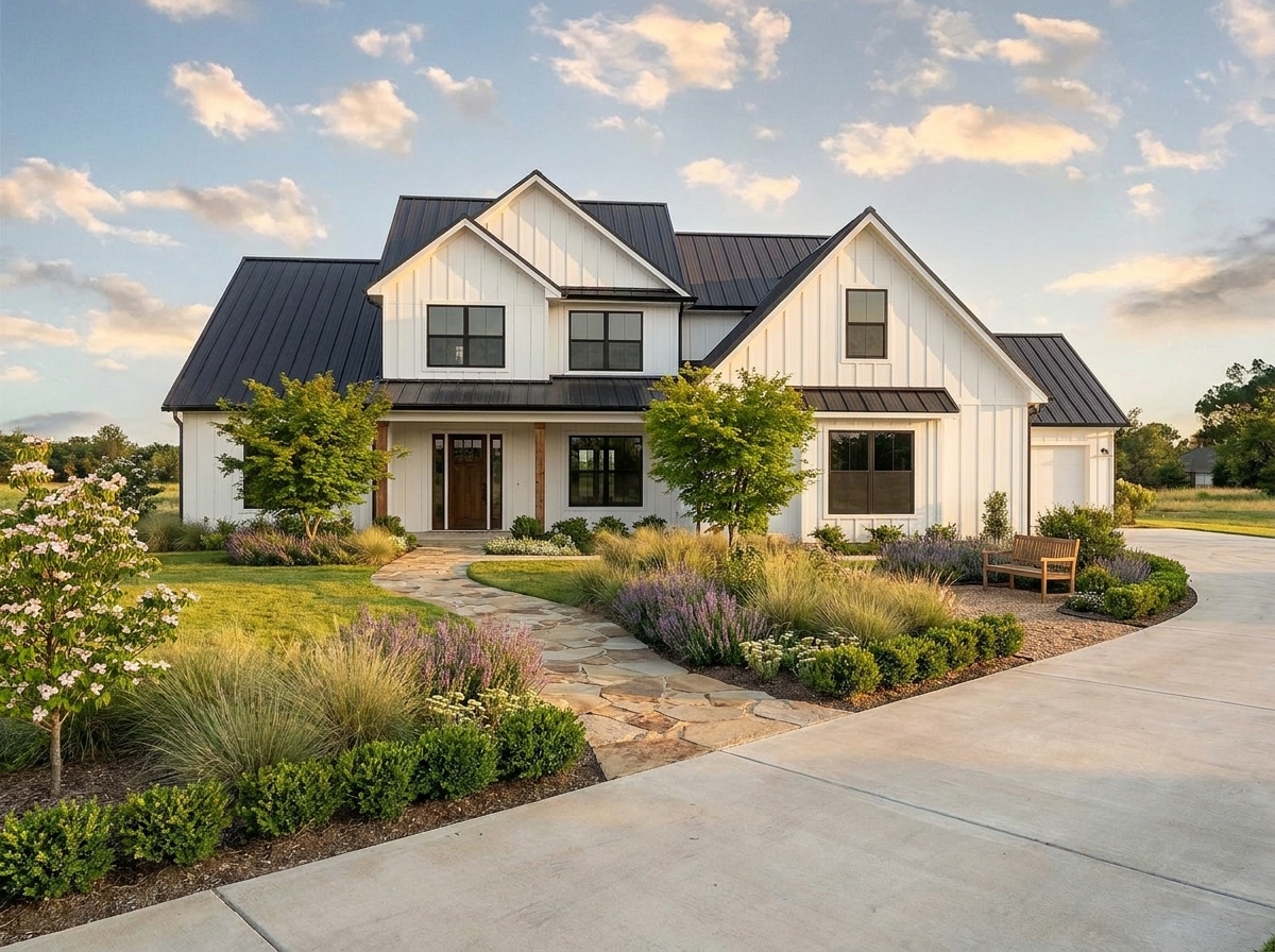 The same front yard, redesigned by AI