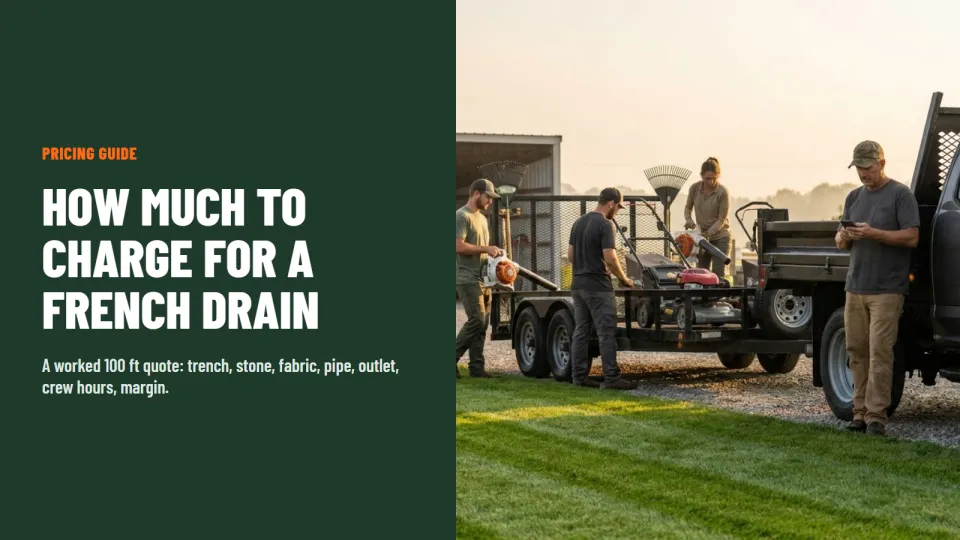 How Much to Charge for a French Drain (2026)